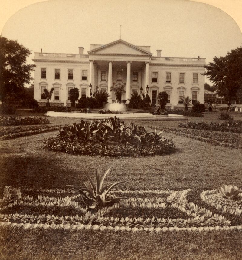 Exterior of the White House, official residence and workplace of the President of the United States.