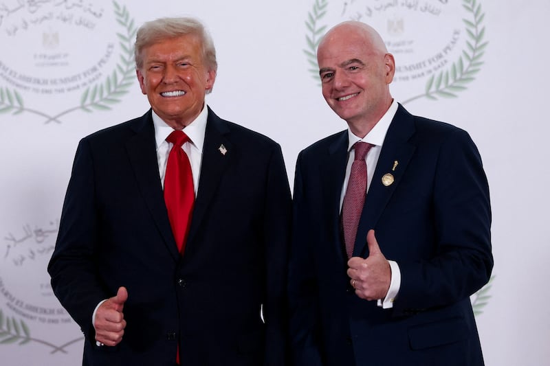 U.S. President Donald Trump and FIFA president Gianni Infantino.