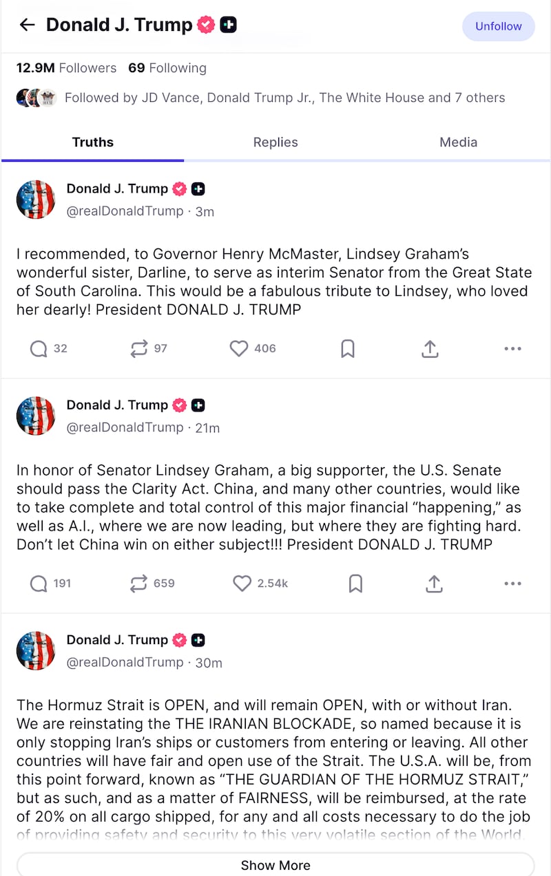 Trump maniacally flitted between subjects.