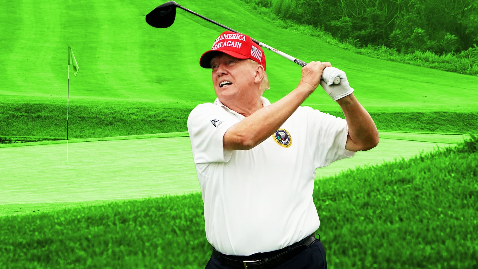 Donald Trump golfing