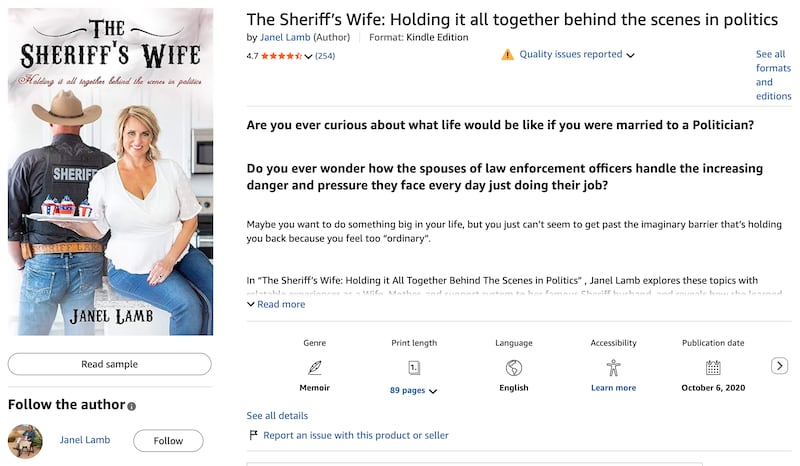 Janel Lamb’s book about being “The Sheriff’s Wife”