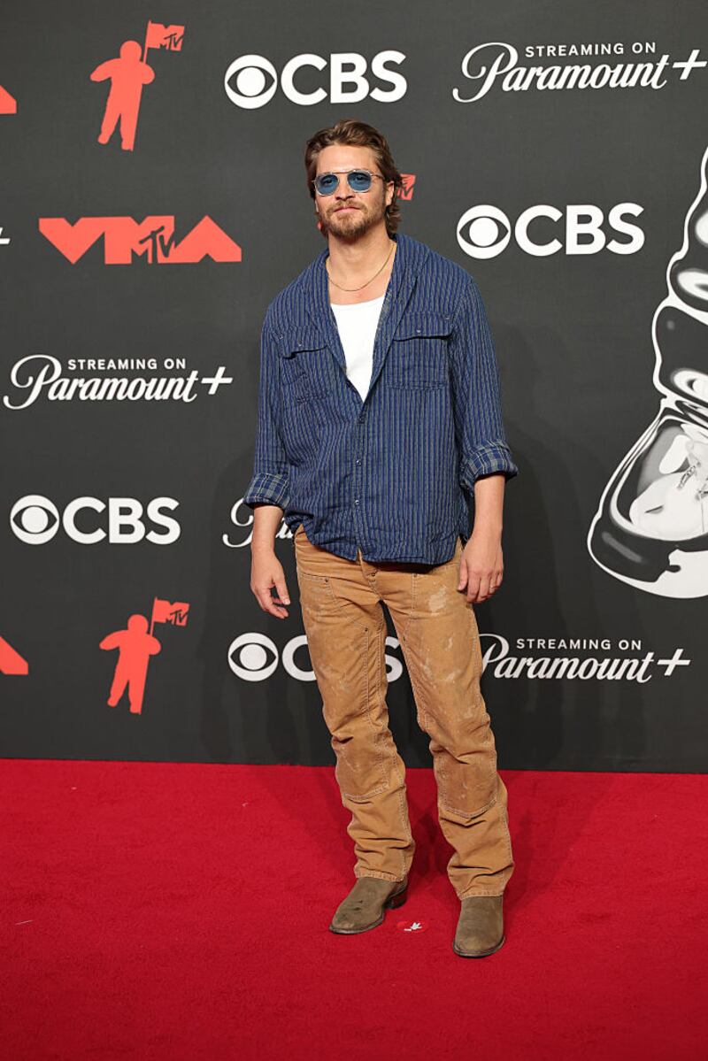 ELMONT, NEW YORK - SEPTEMBER 07: Luke Grimes attends the 2025 MTV Video Music Awards at UBS Arena on September 07, 2025 in Elmont, New York. (Photo by Dia Dipasupil/FilmMagic)
