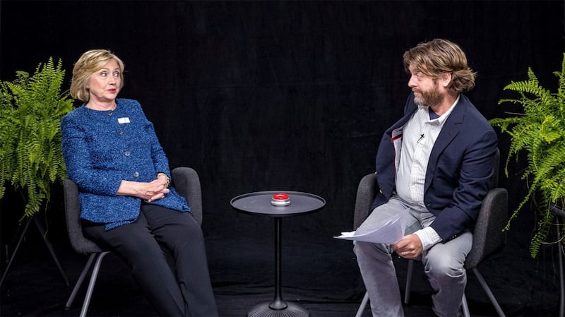 Hillary Clinton and Zach Galifianakis on "Betwen Two Ferns"