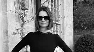 In my Sylva top, Saddlehugger breeches, Ariat riding boots, and Kate Spade sunglasses, about to set off for a ride. The belt is from a store in Provence.