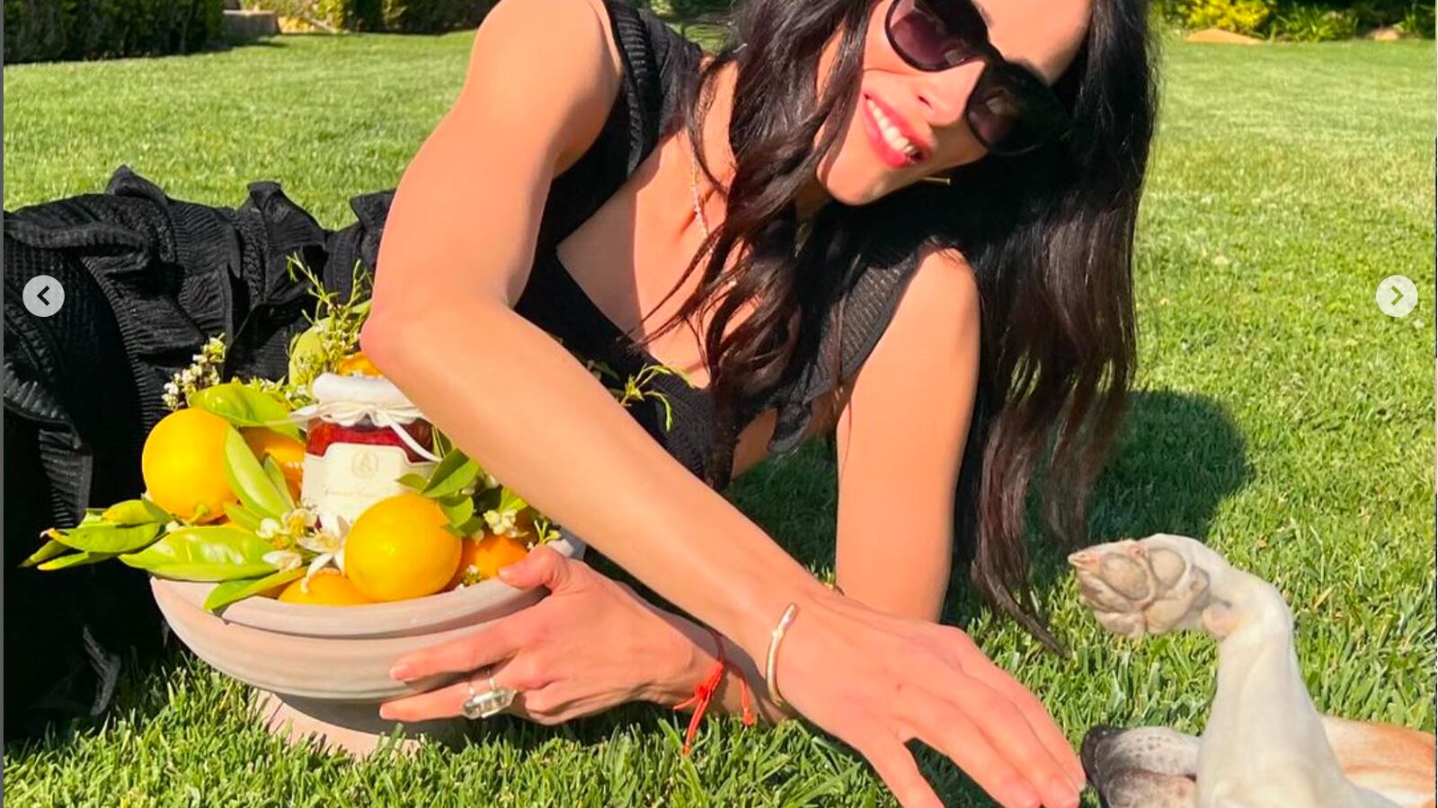 Abigail Spencer and Meghan Markle’s dog, Mamma Mia.