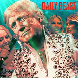 Donald Trump with his fan club