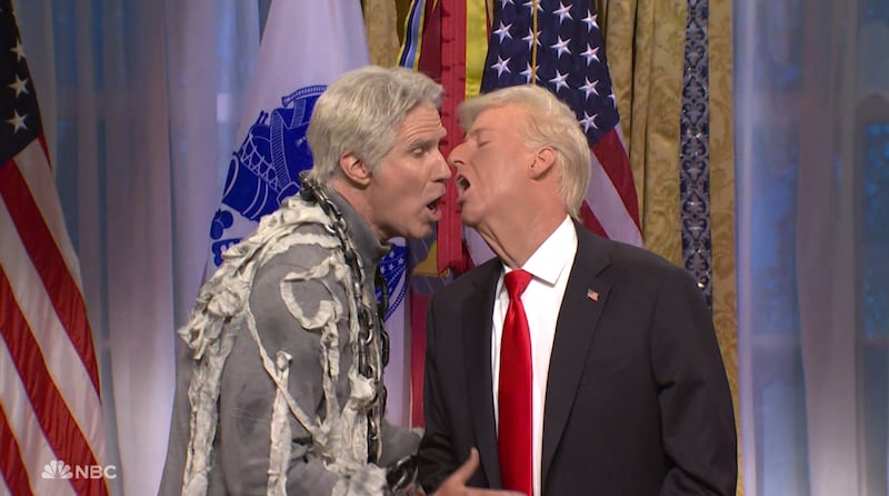 SNL, Will Ferrell as Epstein and James Austin Johnson as Trump