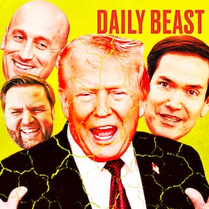 A photo illustration of Stephen Miller, Donald Trump, Marco Rubio, and JD Vance.