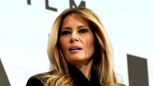 First Lady Melania Trump Rings NYSE Opening Bell To Celebrate Upcoming Film "Melania" at New York Stock Exchange on January 28, 2026 in New York City.