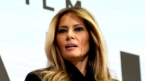 First Lady Melania Trump Rings NYSE Opening Bell To Celebrate Upcoming Film "Melania" at New York Stock Exchange on January 28, 2026 in New York City.