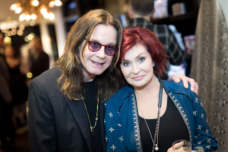 LOS ANGELES, CA - SEPTEMBER 28: (EXCLUSIVE COVERAGE) Ozzy Osbourne and Sharon Osbourne attend the Billy Morrison - Aude Somnia Solo Exhibition at Elisabeth Weinstock on September 28, 2017 in Los Angeles, California. (Photo by Greg Doherty/Getty Images)