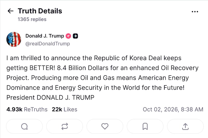 Trump continues to post updates about deals with South Korea despite the country's pushback over the hasty nature of the posts.