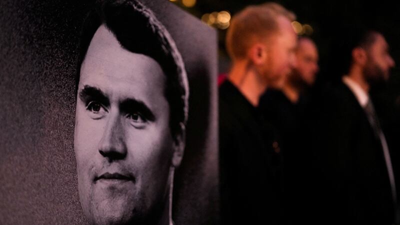 Scenes from a NY vigil for Charlie Kirk