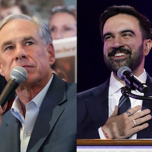 Greg Abbott and Zohran Mamdani.