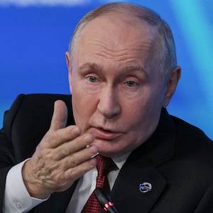 Russian President Vladimir Putin attends a plenary session of the Valdai Discussion Club in Moscow, Russia, October 1, 2026.