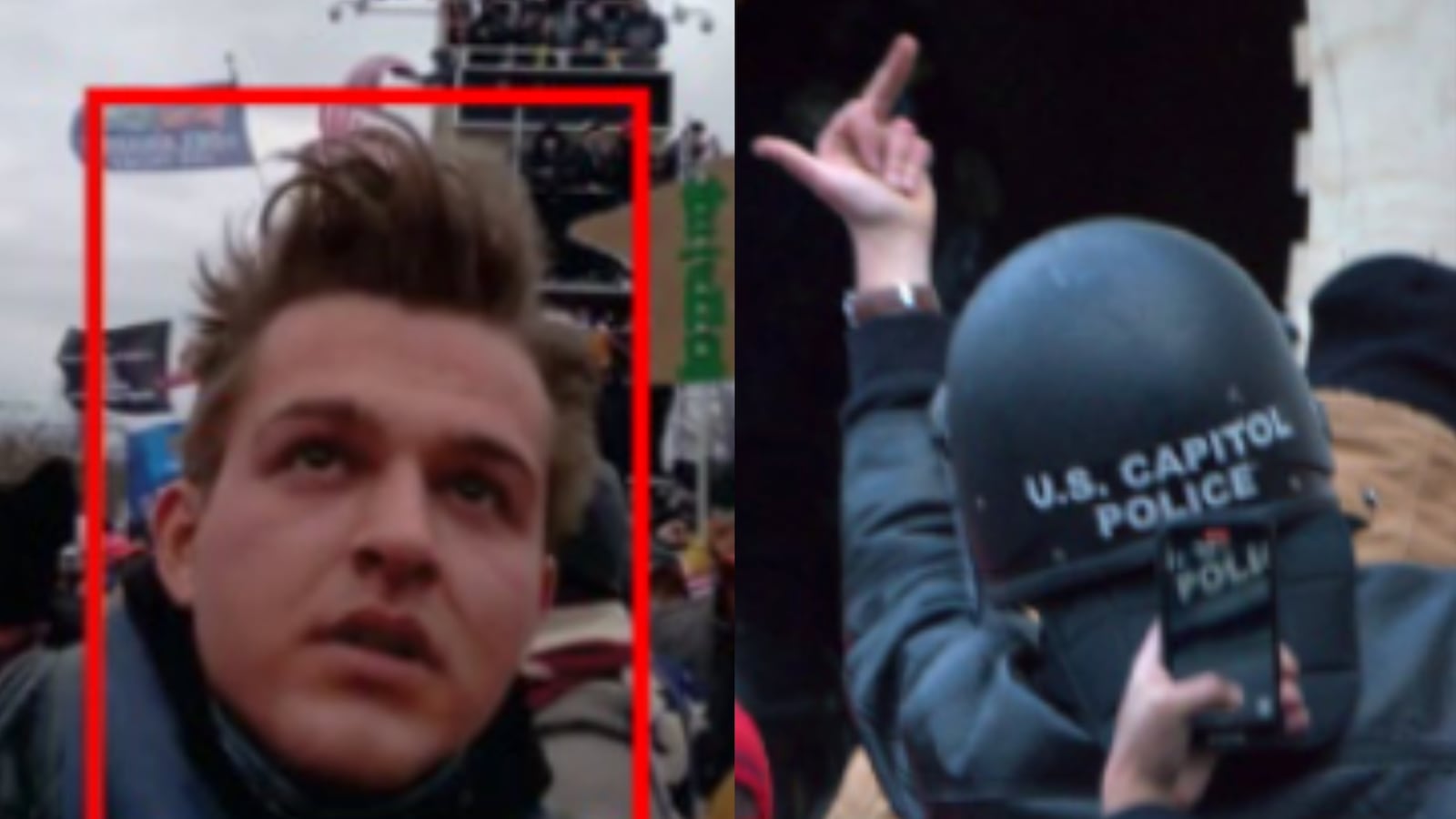 Pictures of Richard Zachary Ackerman at the riot.