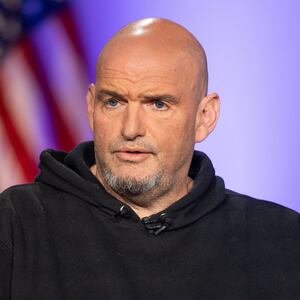 BOSTON, MASSACHUSETTS - JUNE 2: U.S. Senator John Fetterman during the sixth installment of The Senate Project moderated by FOX NEWS anchor Shannon Bream at the Edward M. Kennedy Institute for the United States Senate on June 2, 2025 in Boston, Massachusetts. The Senate Project is an initiative between the Kennedy Institute and the Hatch Foundation that brings together sitting US Senators from opposing parties for an Oxford-style exchange of ideas about current political issues before a live audience. (Photo by Scott Eisen/Getty Images)