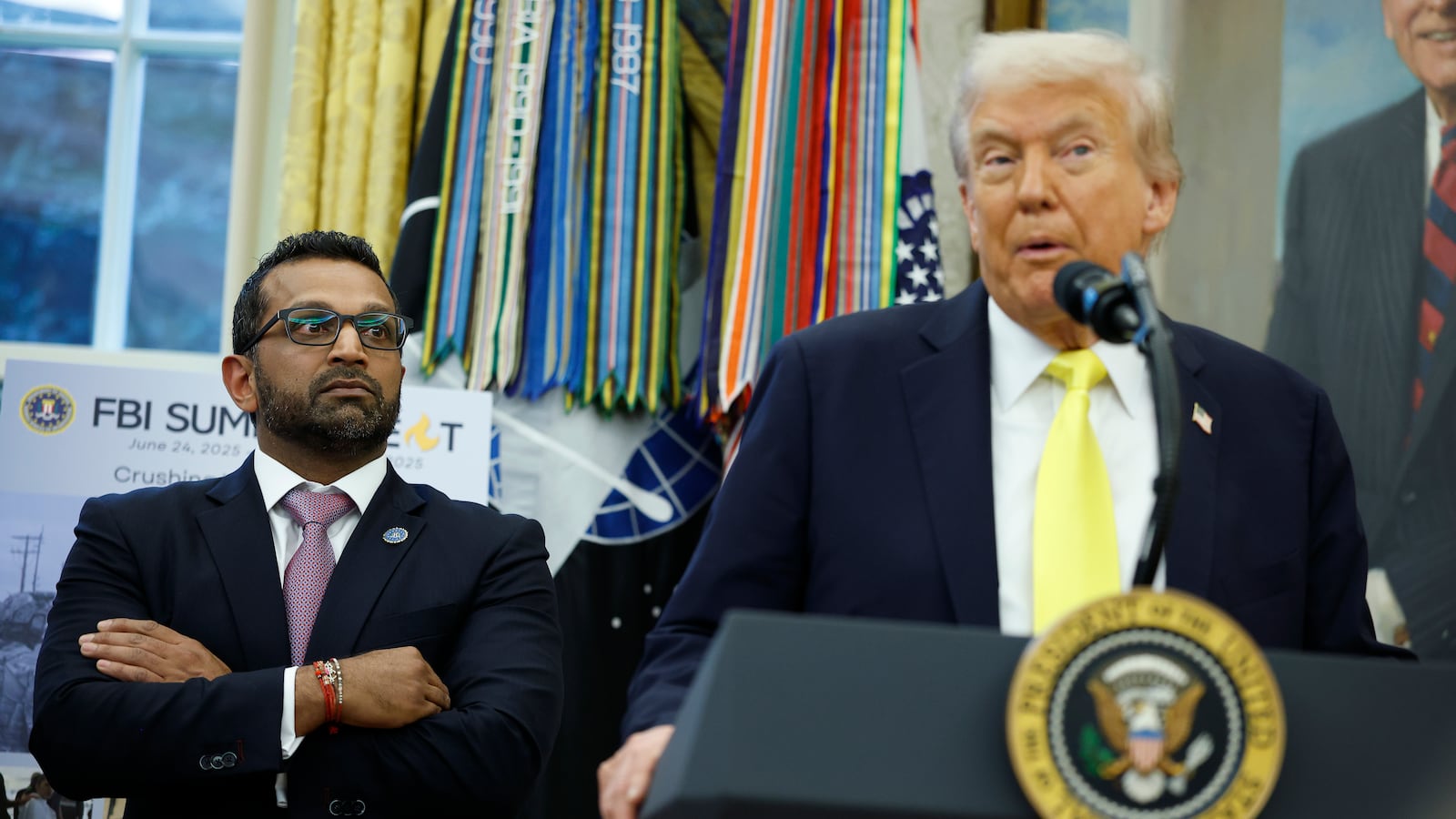 trump and kash patel oval office