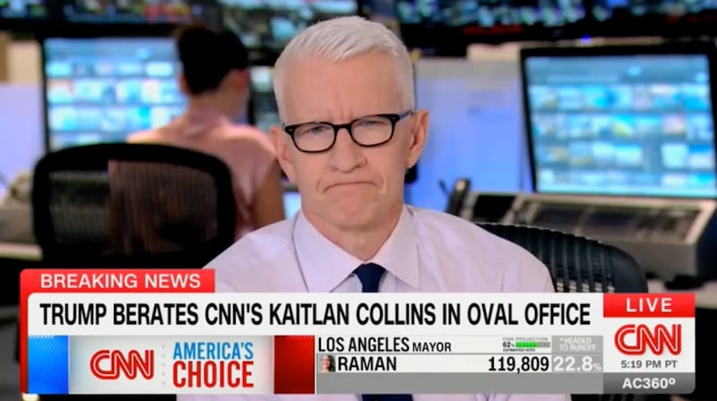 Anderson Cooper defends Kaitlan Collins on CNN.