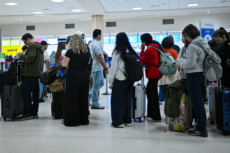 CORRECTION / Passengers wait at Luis Munoz Marin International Airport as all flights are cancelled following US military action in Venezuela, on January 3, 2026,  in Carolina, Puerto Rico. President Donald Trump said Saturday that US forces had captured Venezuelan leader Nicolas Maduro after launching a "large scale strike" on the South American country. "The United States of America has successfully carried out a large scale strike against Venezuela and its leader, President Nicolas Maduro, who has been, along with his wife, captured and flown out of the Country," Trump said on Truth Social. (Photo by Miguel J. Rodriguez Carrillo / AFP via Getty Images) / "The erroneous mention[s] appearing in the metadata of this photo by Miguel J. Rodriguez Carrillo has been modified in AFP systems in the following manner: [Luis Munoz Marin International Airport] instead of [José Aponte De la Torre Airport]. Please immediately remove the erroneous mention[s] from all your online services and delete it (them) from your servers. If you have been authorized by AFP to distribute it (them) to third parties, please ensure that the same actions are carried out by them. Failure to promptly comply with these instructions will entail liability on your part for any continued or post notification usage. Therefore we thank you very much for all your attention and prompt action. We are sorry for the inconvenience this notification may cause and remain at your disposal for any further information you may require."