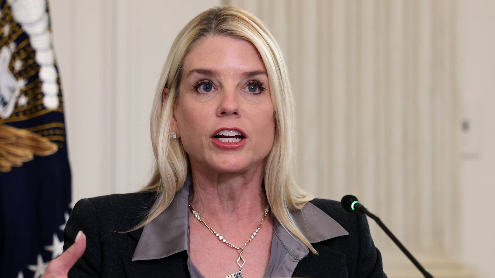 A federal judge on Thursday said Attorney General Pam Bondi could not have reviewed all of the grand jury proceeding in the James Comey case because a section was missing.