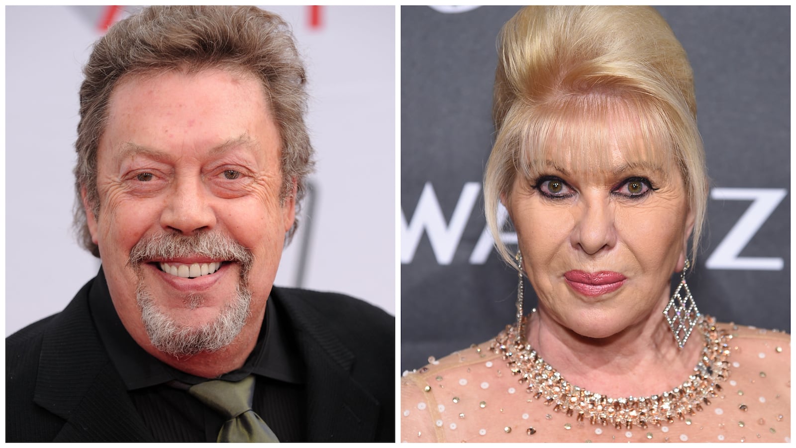 Left: Tim Curry
Right: Ivana Trump