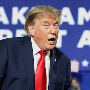 Donald Trump speaks during a campaign rally