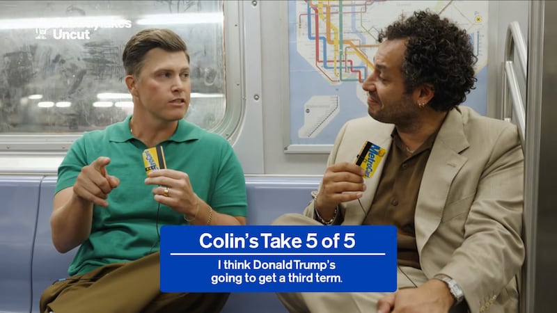 Colin Jost and Kareem Rahma on "SubwayTakes"