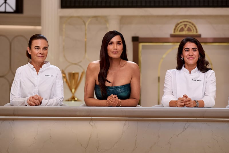 Suzanne Goin, Padma Lakshmi, and Daniela Soto-Innes.