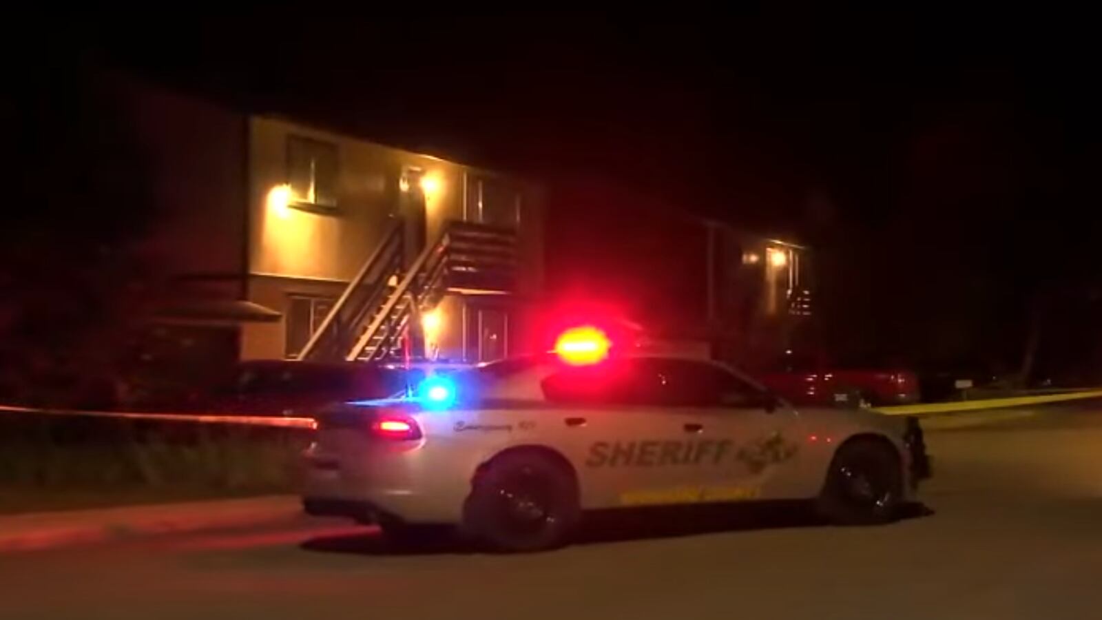 Scene of a shooting where four people were killed in a house in Kellogg, Idaho.