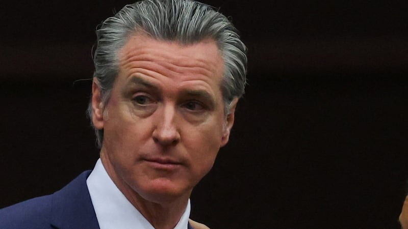 California Governor Gavin Newsom arrives to attend a memorial service for late civil rights leader Reverend Jesse Jackson, in Chicago, Illinois, U.S., March 6, 2026.