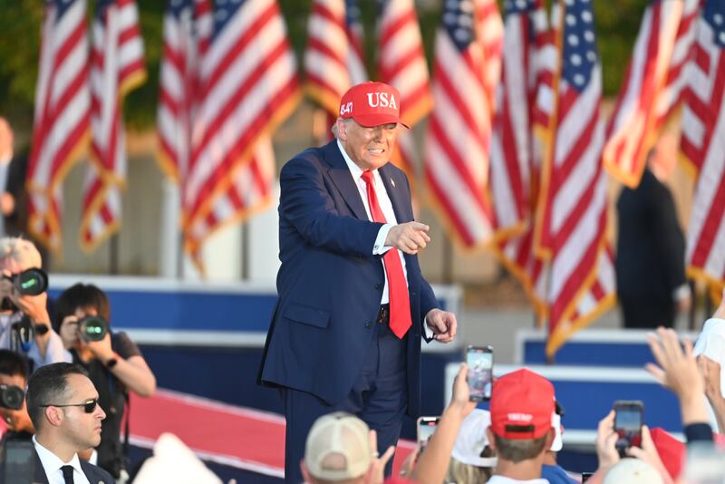 Trump at a rally in July—his plan to push his message about his economic agenda comes amid record low approval ratings for his second term.