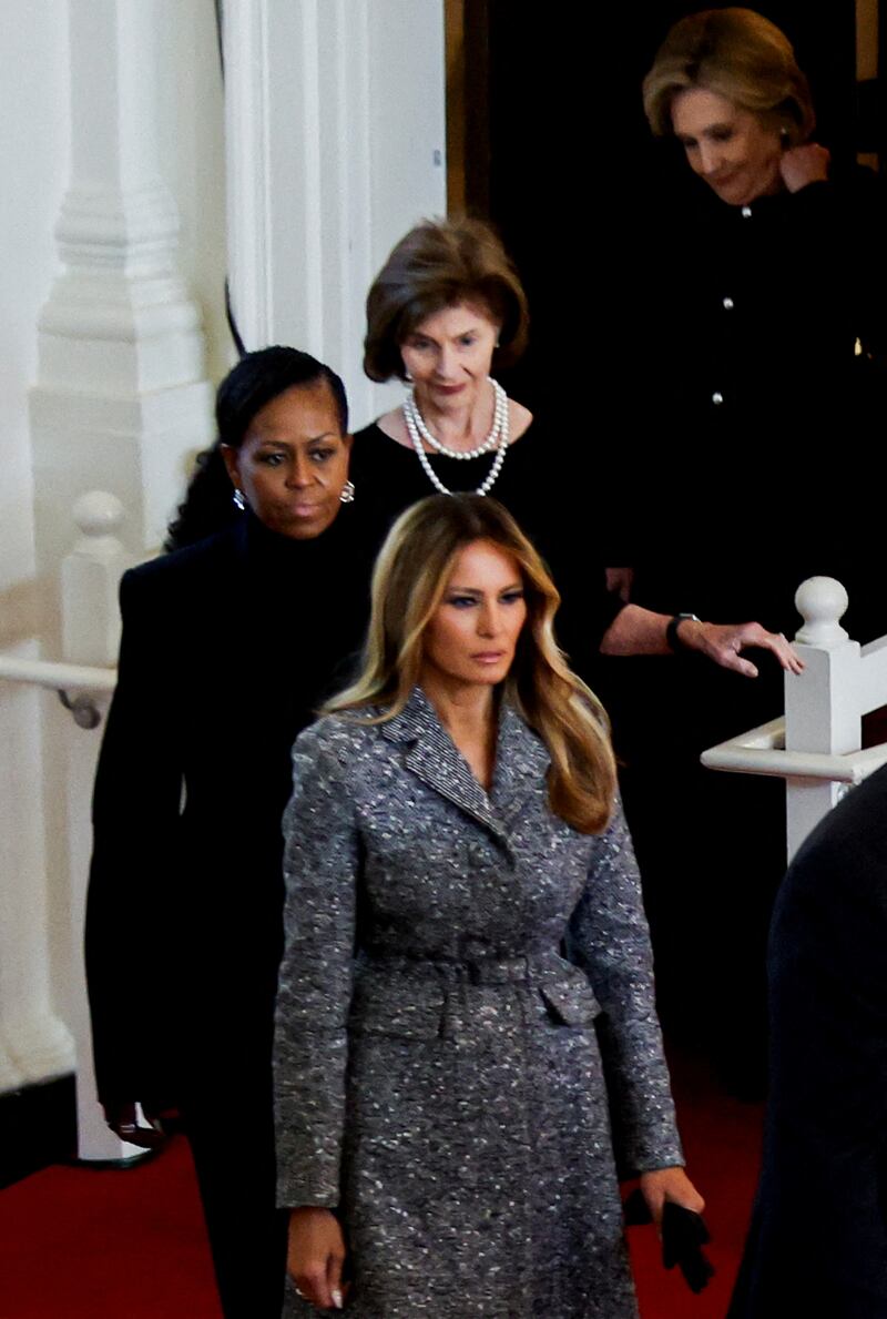 michelle obama melania trump laura bush hillary clinton