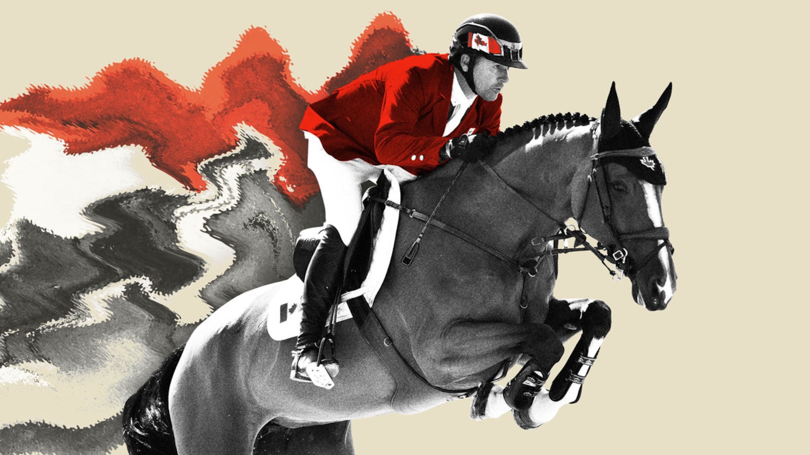 Eric Lamaze on a horse