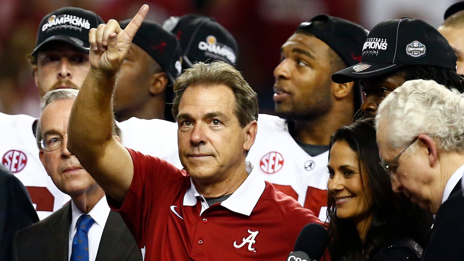 Alabama Crimson Tide head coach Nick Saban