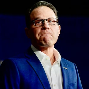 PHILADELPHIA, PENNSYLVANIA - JANUARY 8: Pennsylvania Gov. Josh Shapiro speaks to suppporters at a rally announcing his reelection bid at the Alan Horwitz "Sixth Man" Center on January 8, 2026 in Philadelphia, Pennsylvania. Shapiro, who today also rallied in Pittsburgh, touted his record in removing a college degree requirement for many state government jobs, providing free breakfasts in public schools and funding thousands more law enforcement, according to published reports. (Photo by Matthew Hatcher/Getty Images)