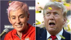 Megan Rapinoe and Donald Trump