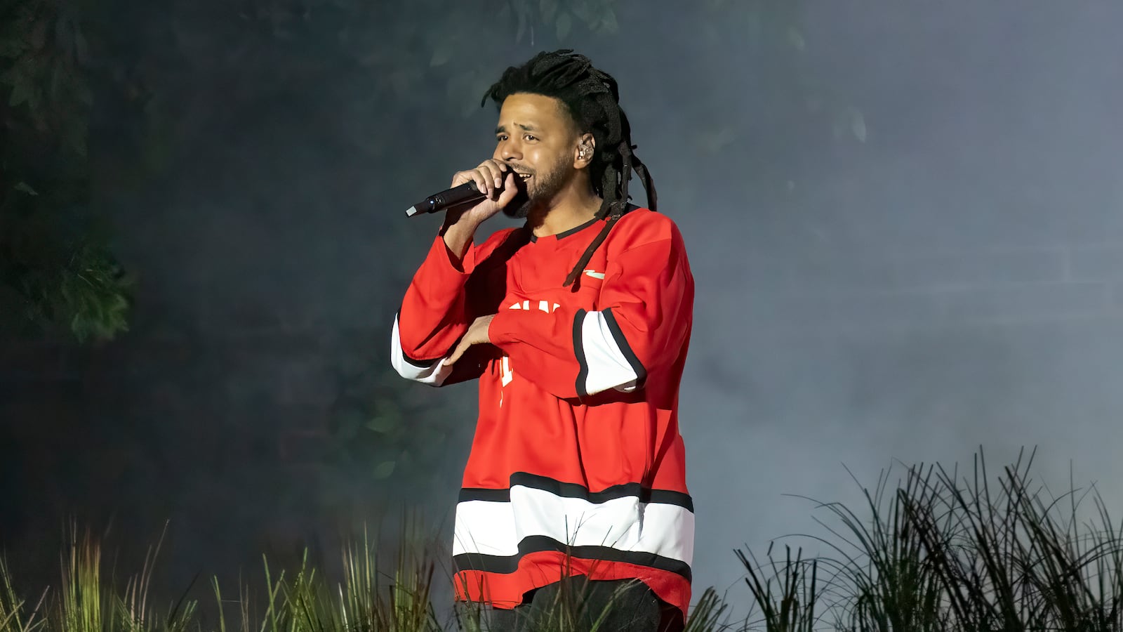 J.Cole performs at the 2024 Dreamville Music Festival at Dorothea Dix Park on April 07, 2024