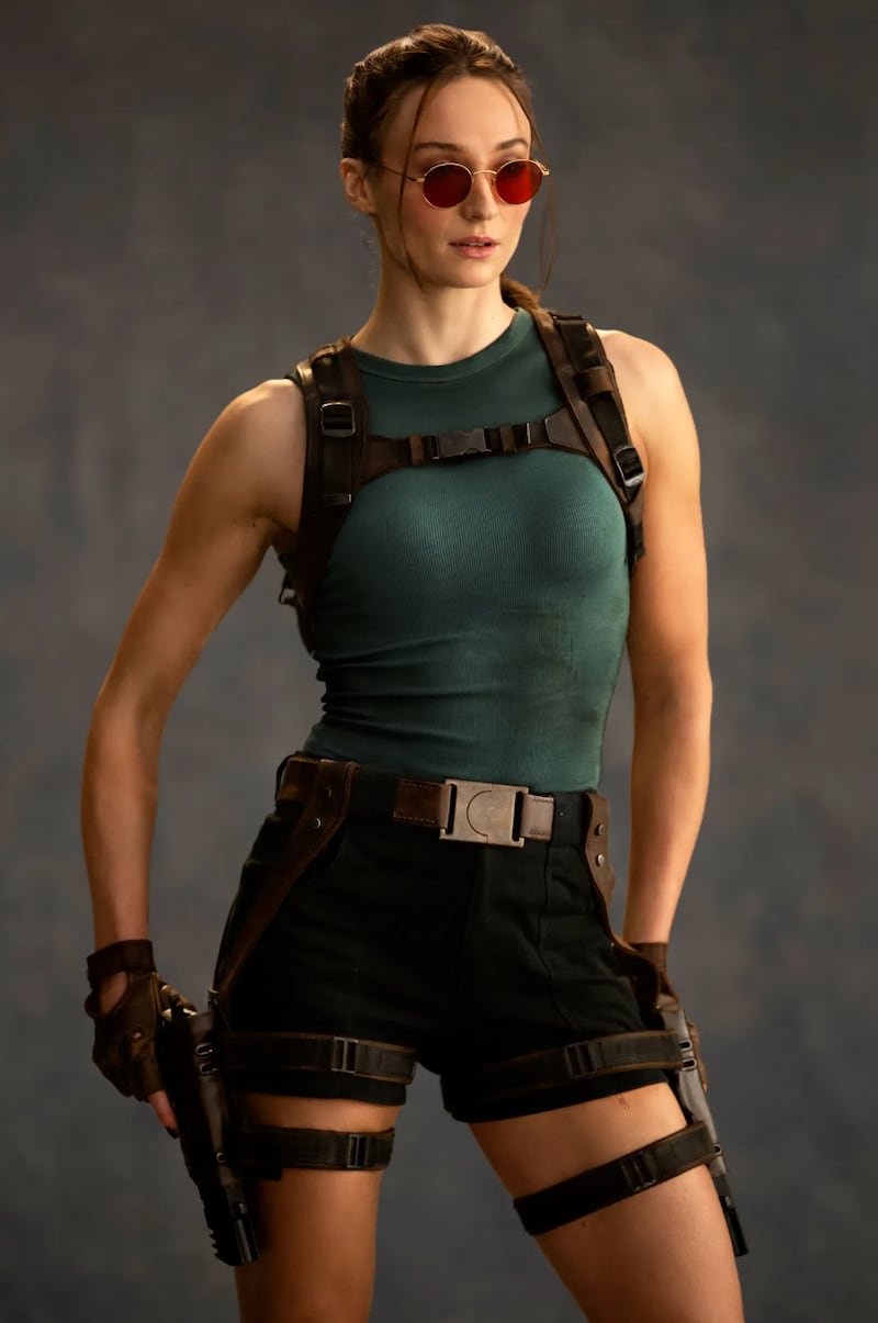 Sophie Turner as Lara Croft.