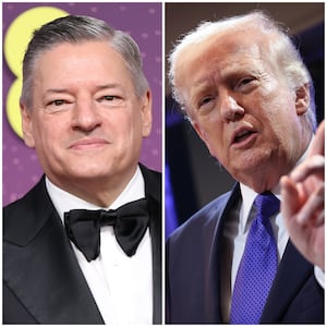 Ted Sarandos and Donald Trump