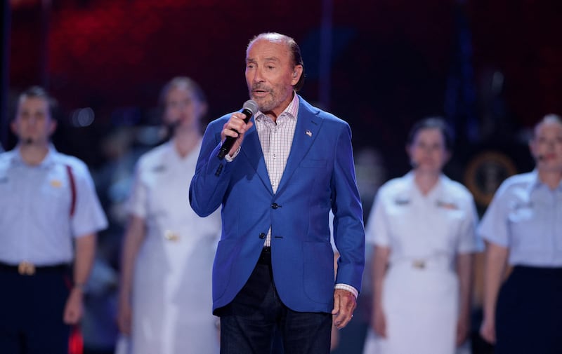 Lee Greenwood performs at a Fourth of July rally featuring U.S. President Donald Trump, marking the 250th anniversary of U.S. independence, on the National Mall in Washington, D.C., U.S., July 4, 2026. REUTERS/Evan Vucci