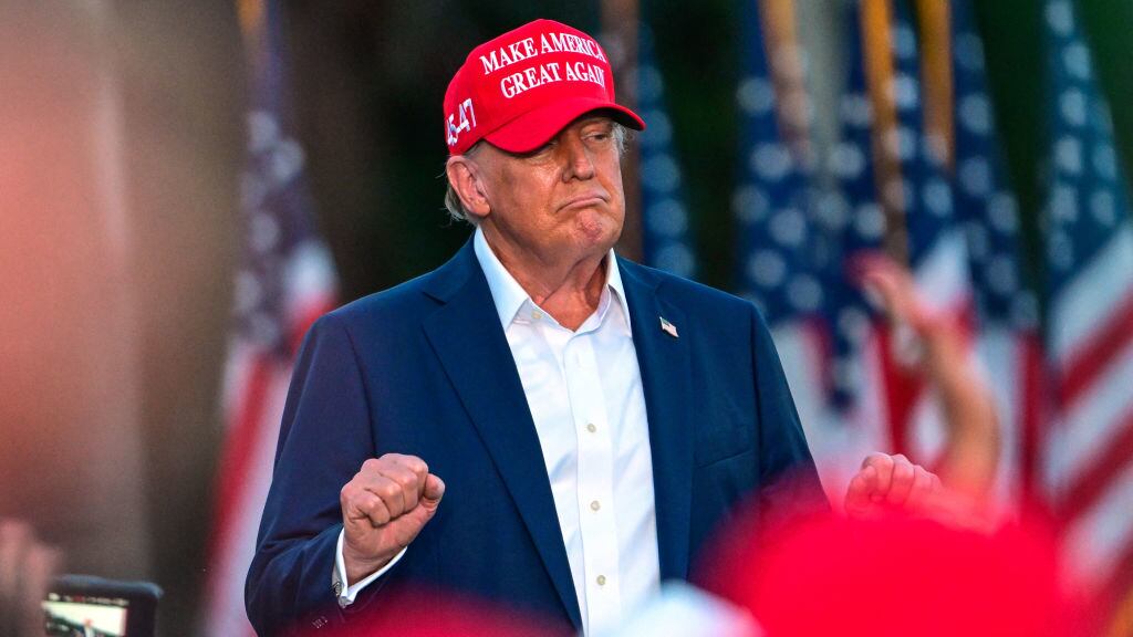 Former US President and Republican presidential candidate Donald Trump.