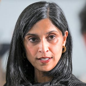 Usha Vance attends an American Red Cross holiday event with military spouses at Joint Base Andrews in Maryland, U.S., December 1, 2025.
