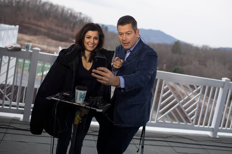 Rep. Sean Duffy, R-Wis., and his wife Rachel Campos-Duffy film a video