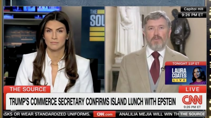 Thomas Massie speaking to CNN's Kaitlan Collins.