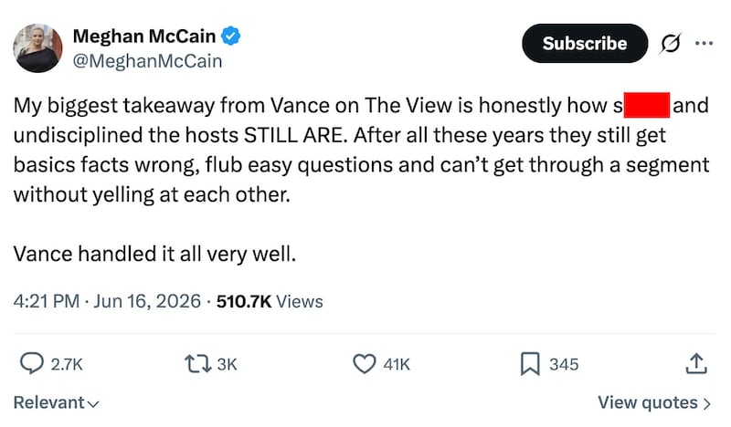 tweet from meghan mccain