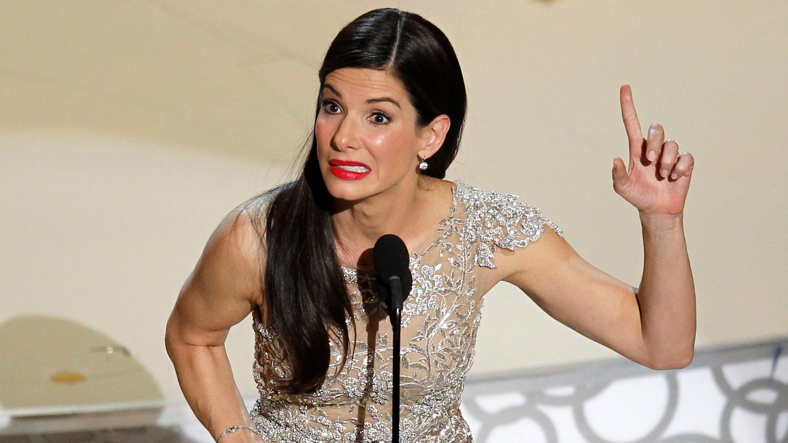 Sandra Bullock accepts the award for best actress for \"The Blind Side\" during the 82nd Academy Awards in Hollywood, March 7, 2010.
