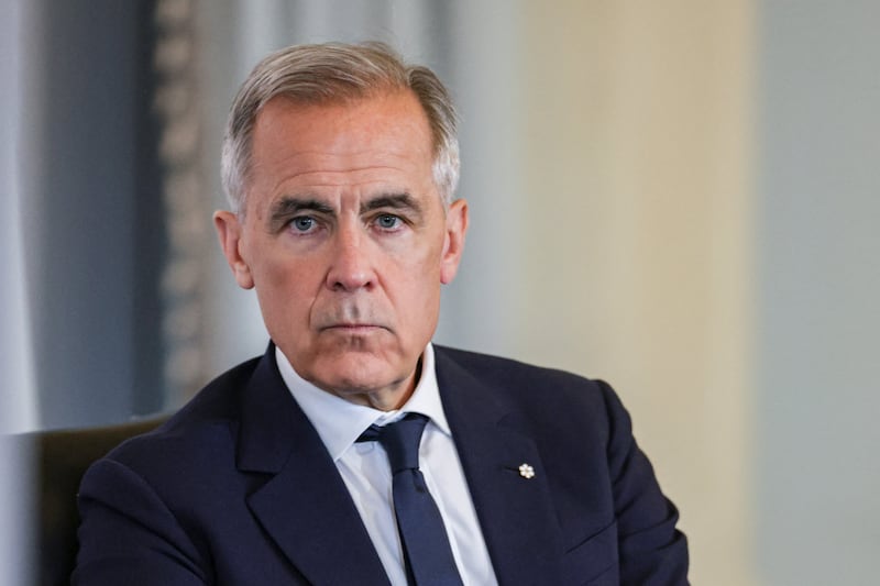 Canadian Prime Minister Mark Carney looks on as he speaks to the Economic Club of New York in New York City, U.S., May 28, 2026.