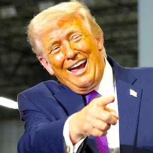 President Donald Trump gestures during a visit to Verst Logistics in Hebron, Kentucky, U.S., March 11, 2026.