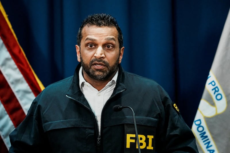 FBI Director Kash Patel, speaks during a press conference related to arrests of NBA players and coaches for illegal gambling schemes, at the U.S. Attorney's Office in Brooklyn, New York, October 23, 2025.